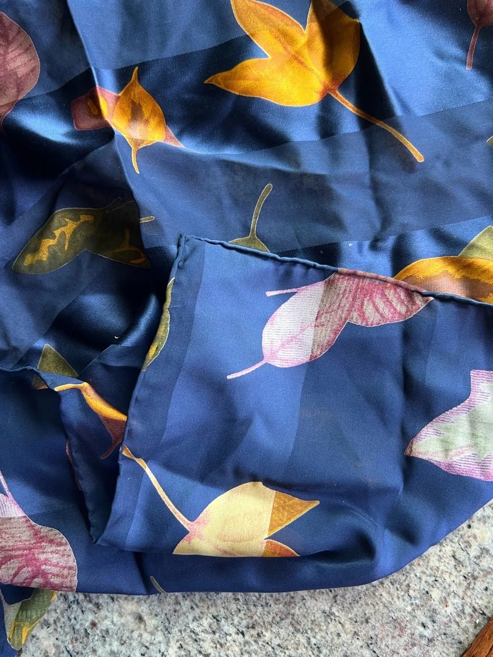Silk Liz Claiborne Fall Leaves Scarf